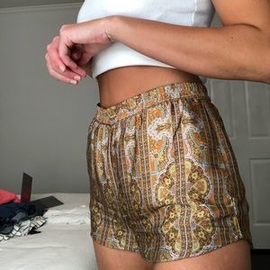 H&M silk paisley shorts